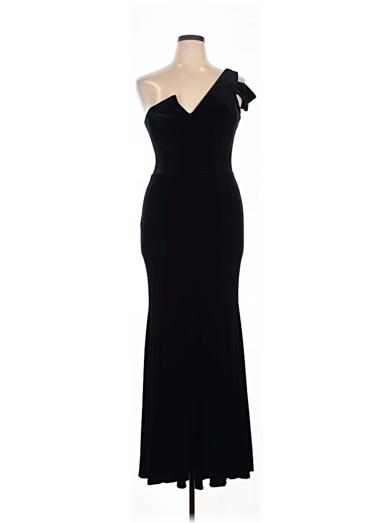 Pre-owned Betsy & Adam Cocktail Dress In Black