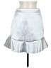 H&M 100% Polyester Metallic Silver Formal Skirt Size 8 - photo 1