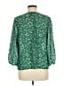 Fun2Fun 100% Polyester Green 3/4 Sleeve Blouse Size M - photo 2
