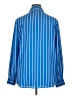 Belle Tweed 100% Polyester Stripes Blue Long Sleeve Blouse Size XL - photo 2