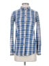 Madewell Plaid Blue Long Sleeve Button-Down Shirt Size XS - photo 1
