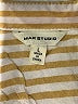 Max Studio Stripes Yellow 3/4 Sleeve Button-Down Shirt Size L - photo 7