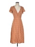 Leith 100% Polyester Polka Dots Orange Casual Dress Size XXS - photo 1