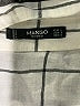 Mango 100% Cotton Plaid Ivory 3/4 Sleeve Blouse Size 8 - photo 7