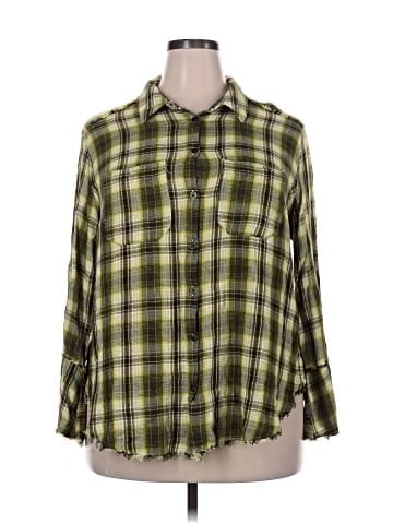 Cato 3/4 Sleeve Button-Down Shirt (view 1)