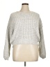 Pink Rose 100% Polyester Metallic Silver Pullover Sweater Size XL - photo 1