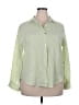 Assorted Brands 100% Viscose Stripes Green Long Sleeve Button-Down Shirt Size 2X (estimated) - photo 1