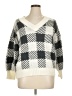 Unbranded Checkered-gingham Ivory Pullover Sweater Size XL - photo 1
