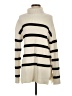 The Drop Stripes Ivory Turtleneck Sweater Size S - photo 1