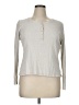 Faded Glory Silver Ivory Long Sleeve Henley Size XL (estimated) - photo 1