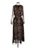 Zara 100% Polyester Paisley Brown Casual Dress Size XS - photo 1