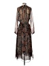 Zara 100% Polyester Paisley Brown Casual Dress Size XS - photo 2