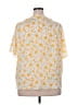 Studio 1886 100% Polyester Floral Yellow Short Sleeve Blouse Size 2X - photo 2