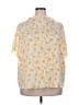 Studio 1886 100% Polyester Floral Yellow Short Sleeve Blouse Size 2X - photo 1