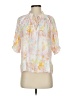 Current Air 100% Polyester Ivory Short Sleeve Blouse Size XS - photo 1
