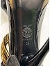 Versace Animal Print Black Gold Patent Leather Peep Toe Caged Platform Booties Size EU (IT) 39 / US 9 - photo 4