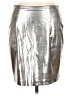 Unbranded 100% Polyester Metallic Silver Faux Leather Skirt Size L - photo 1