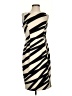 Evan Picone Stripes Animal Print Multi Color Ivory Cocktail Dress Size 4 - photo 1