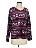 Unbranded Print Purple Pullover Sweater Size S - photo 1
