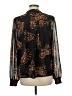 CAbi 100% Polyester Print Black Long Sleeve Blouse Size M - photo 2