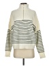 Double Zero Stripes Ivory Pullover Sweater Size S - photo 1