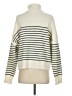 Double Zero Stripes Ivory Pullover Sweater Size S - photo 2