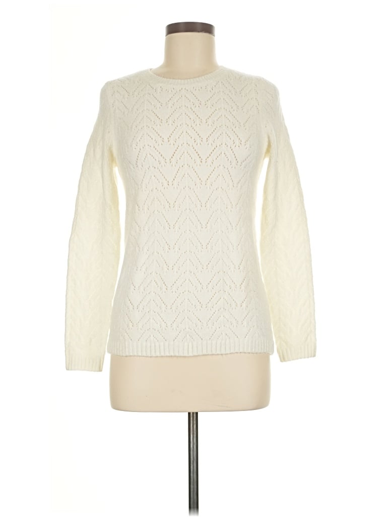Pre-owned Talbots Pullover Sweater In White