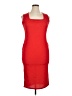 Boohoo Solid Red Cocktail Dress Size 16 - photo 1