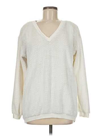 Eyelash Couture Pullover Sweater (view 1)