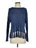 360 Sweater 100% Linen Solid Blue Pullover Sweater Size XS - photo 1