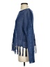 360 Sweater 100% Linen Solid Blue Pullover Sweater Size XS - photo 5