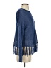 360 Sweater 100% Linen Solid Blue Pullover Sweater Size XS - photo 4