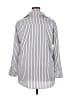 Shein Stripes Silver Long Sleeve Blouse Size 2X - photo 2