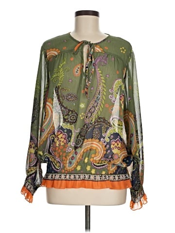 August Silk Long Sleeve Blouse (view 1)