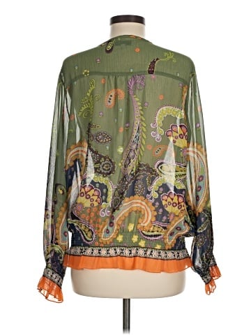 August Silk Long Sleeve Blouse (view 2)