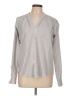 Nicole Miller Houndstooth Gray Long Sleeve Button-Down Shirt Size L - photo 1