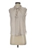 H&M 100% Polyester Silver Sleeveless Blouse Size 4 - photo 1