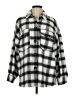 Forever 21 Plaid Gray Fleece Size M - photo 1