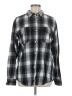 Japna Plaid Gray Long Sleeve Button-Down Shirt Size M - photo 1