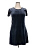 Dressing Clio Solid Blue Casual Dress Size S - photo 1