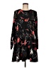 Halogen 100% Polyester Print Black Casual Dress Size M - photo 1