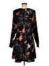 Halogen 100% Polyester Print Black Casual Dress Size M - photo 2