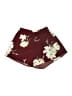 Unbranded 100% Polyester Floral Burgundy Shorts Size M - photo 1