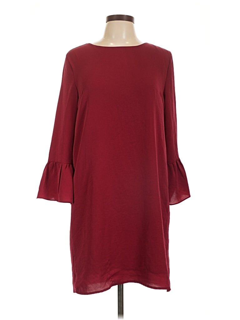 Pre-owned Everly Casual Dress In Burgundy