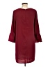 Everly 100% Polyester Solid Burgundy Casual Dress Size L - photo 2