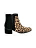 Splendid 100% Leather Animal Print Black Ankle Boots Size 6 - photo 1
