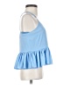 Elizabeth and James 100% Polyester Blue Sleeveless Blouse Size XXS - photo 4