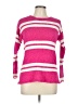 G.H. Bass & Co. Stripes Pink Pullover Sweater Size L - photo 1