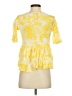 Assorted Brands 100% Viscose Yellow Short Sleeve Blouse Size S - photo 2