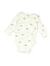 Carter's 100% Cotton Ivory Long Sleeve Onesie 0-3 MO / 3 MO - photo 1